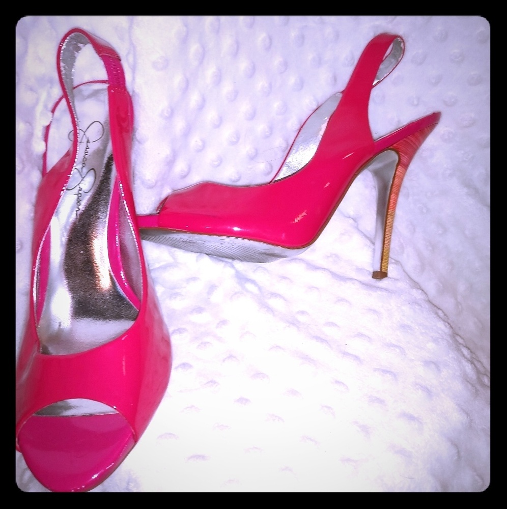 Jessica Simpson open toe pumps